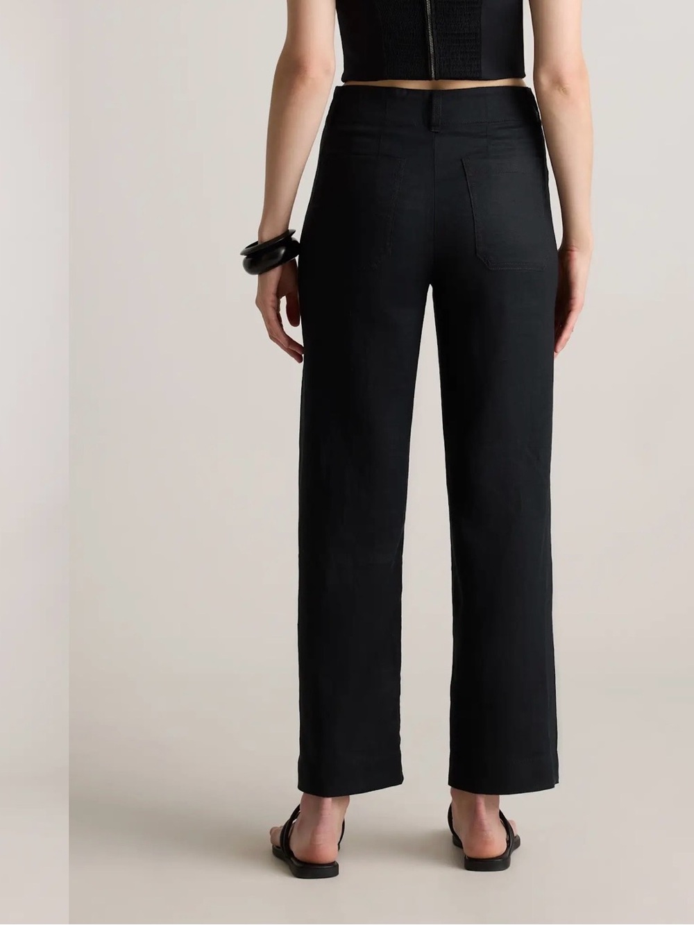 Quince 100% European Linen Patch Pocket Wide Leg Pants - Picture 2 of 4